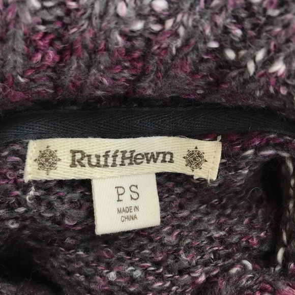 Turtle Neck Knit Sweater by Ruff Hewn Gray Purple Size Small - Picture 4 of 6